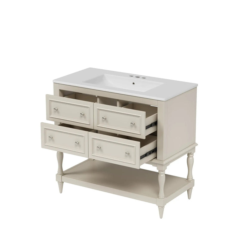 Bathroom Vanity Cabinet With Undermount Sink - 4 Drawer Set by HouseOfZazla