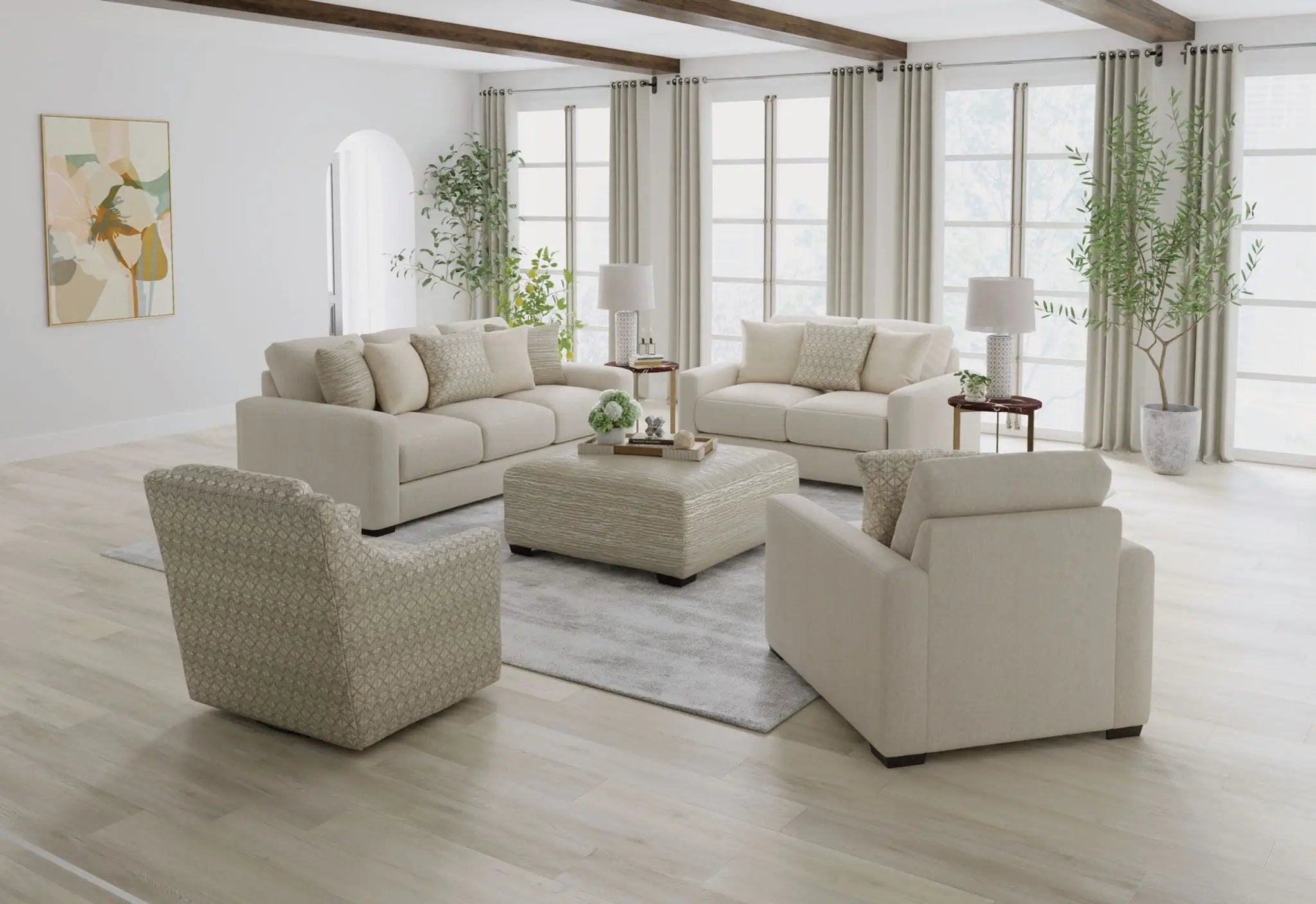 Hyde Park - Cocktail Ottoman by Unique Piece Furniture