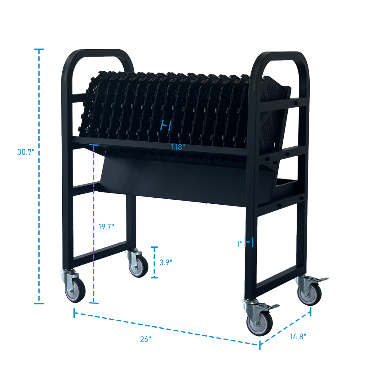 16-Device Mobile Open School Charging Cart Station by HouseOfZazla