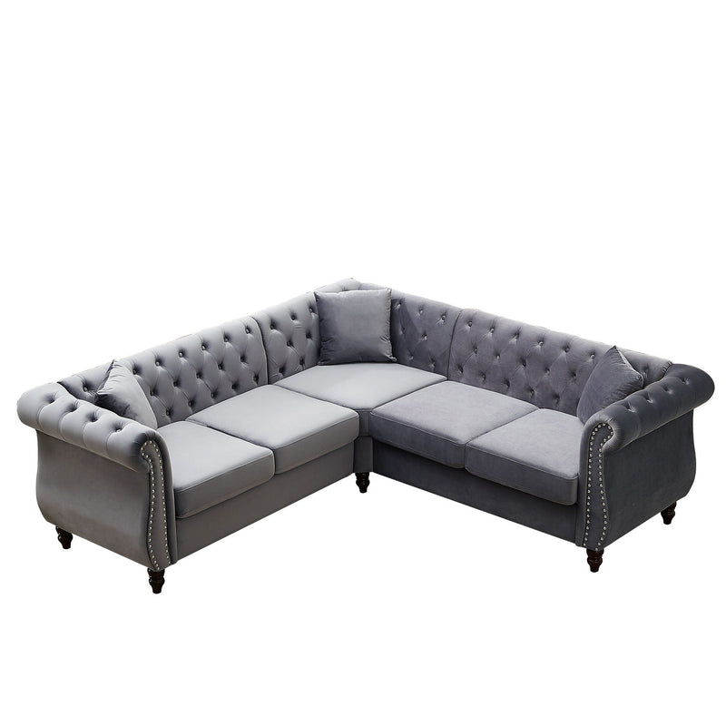 Streamline Modern L-Shaped Corner Sofa by HouseOfZazla