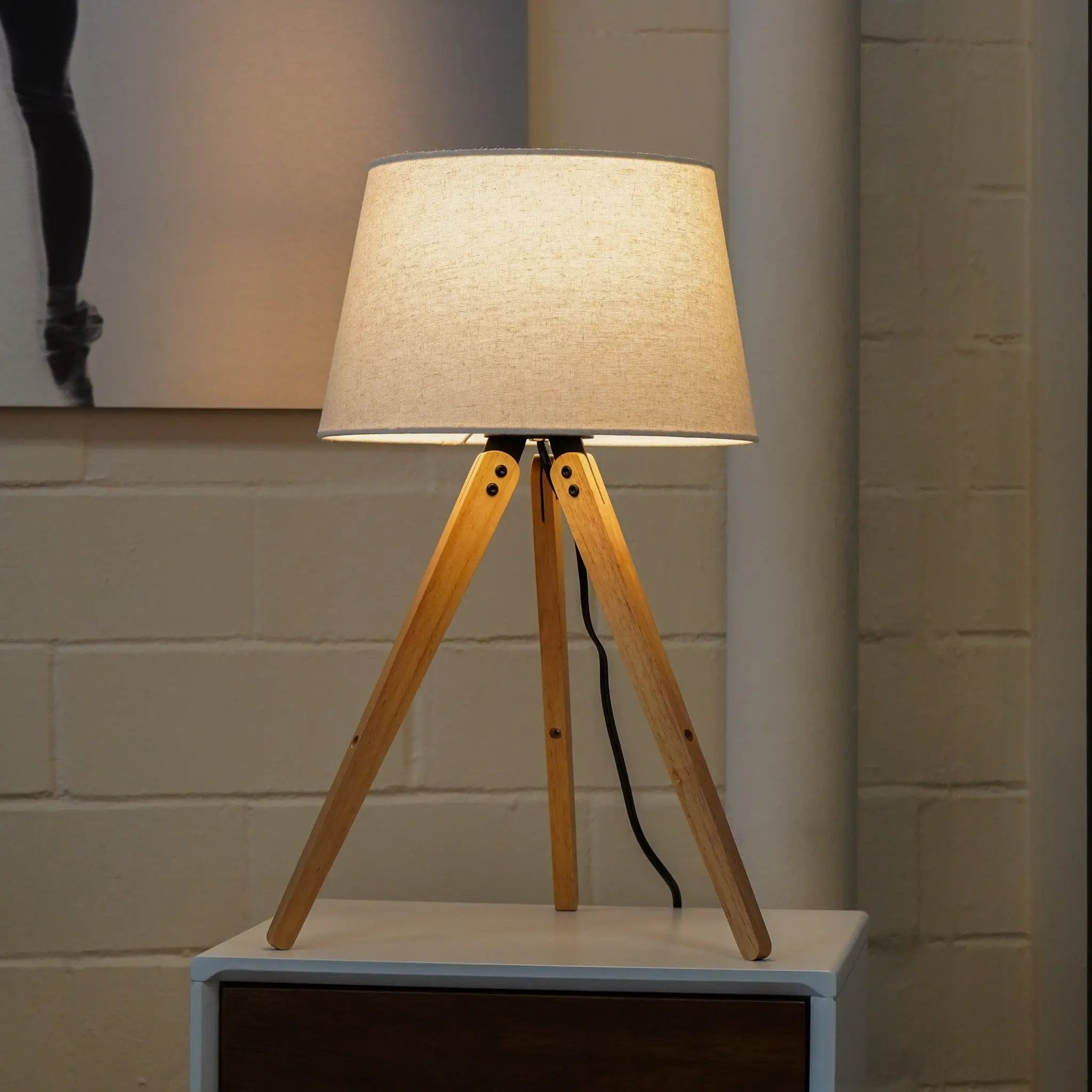 Decorative LED Desk Lamp, 3 Legged - Natural by HouseOfZazla