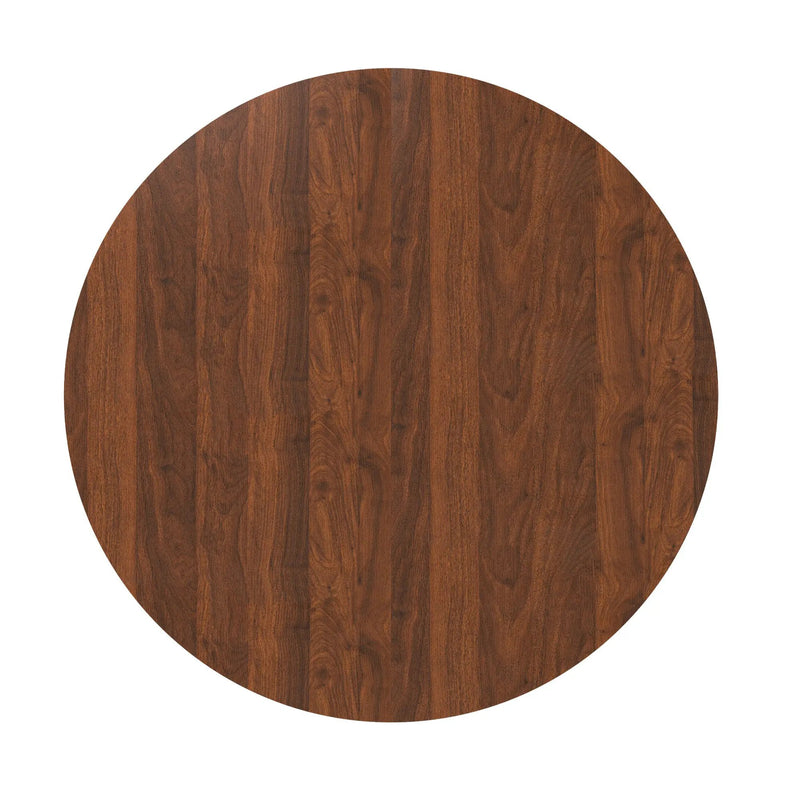 47 Inch Round MDF Dining Table for 4, Modern Farmhouse Style by HouseOfZazla