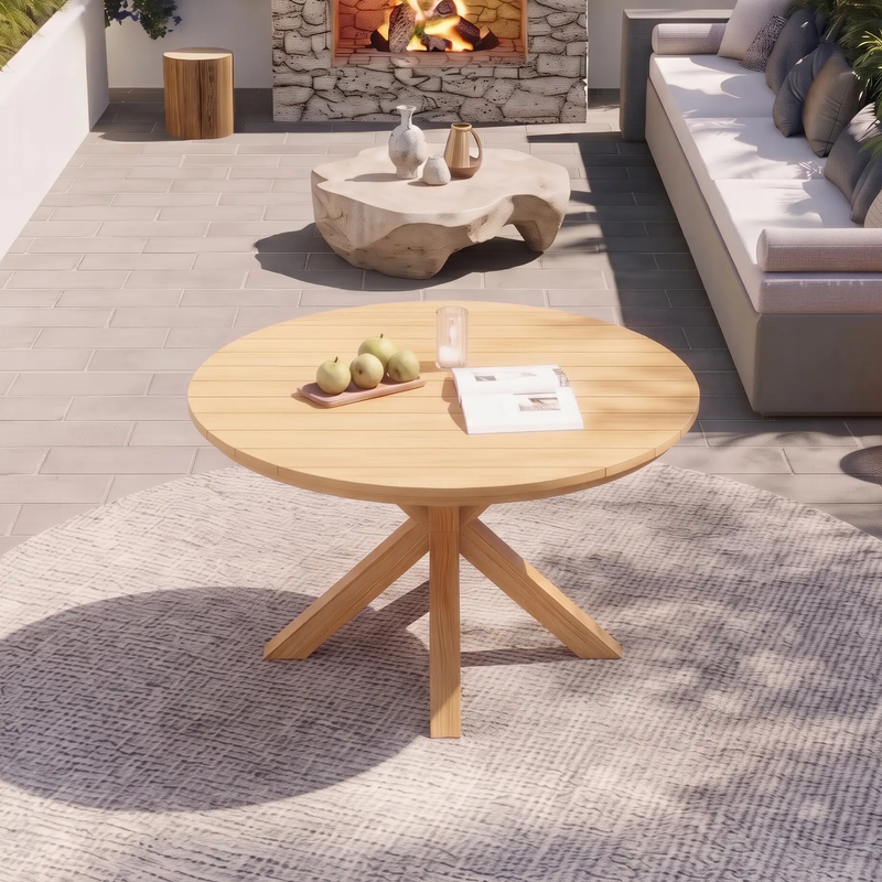 44.5 Inch Round Outdoor Dining Table by HouseOfZazla