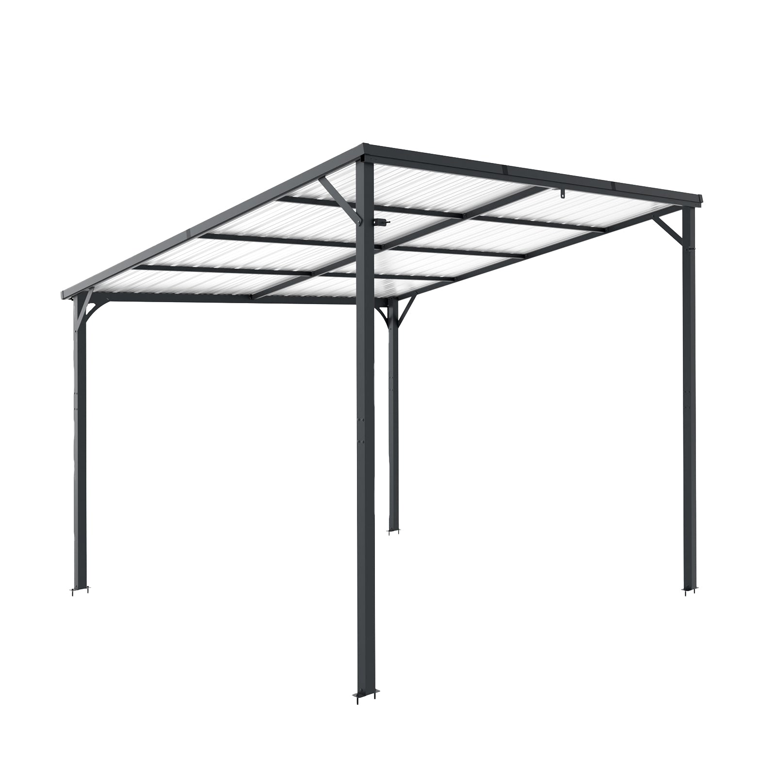 Outdoor Pergola, 10' x 10' Hardtop Gazebo for Yard by HouseOfZazla