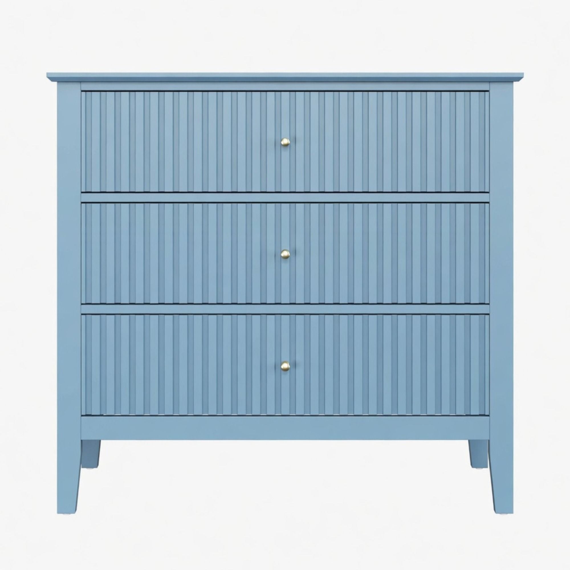 Fluted 3 Drawer Nightstand With Soft Close Slides by HouseOfZazla