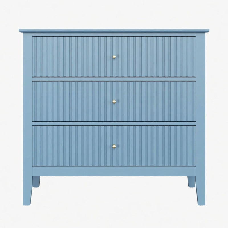 Fluted 3 Drawer Nightstand With Soft Close Slides by HouseOfZazla