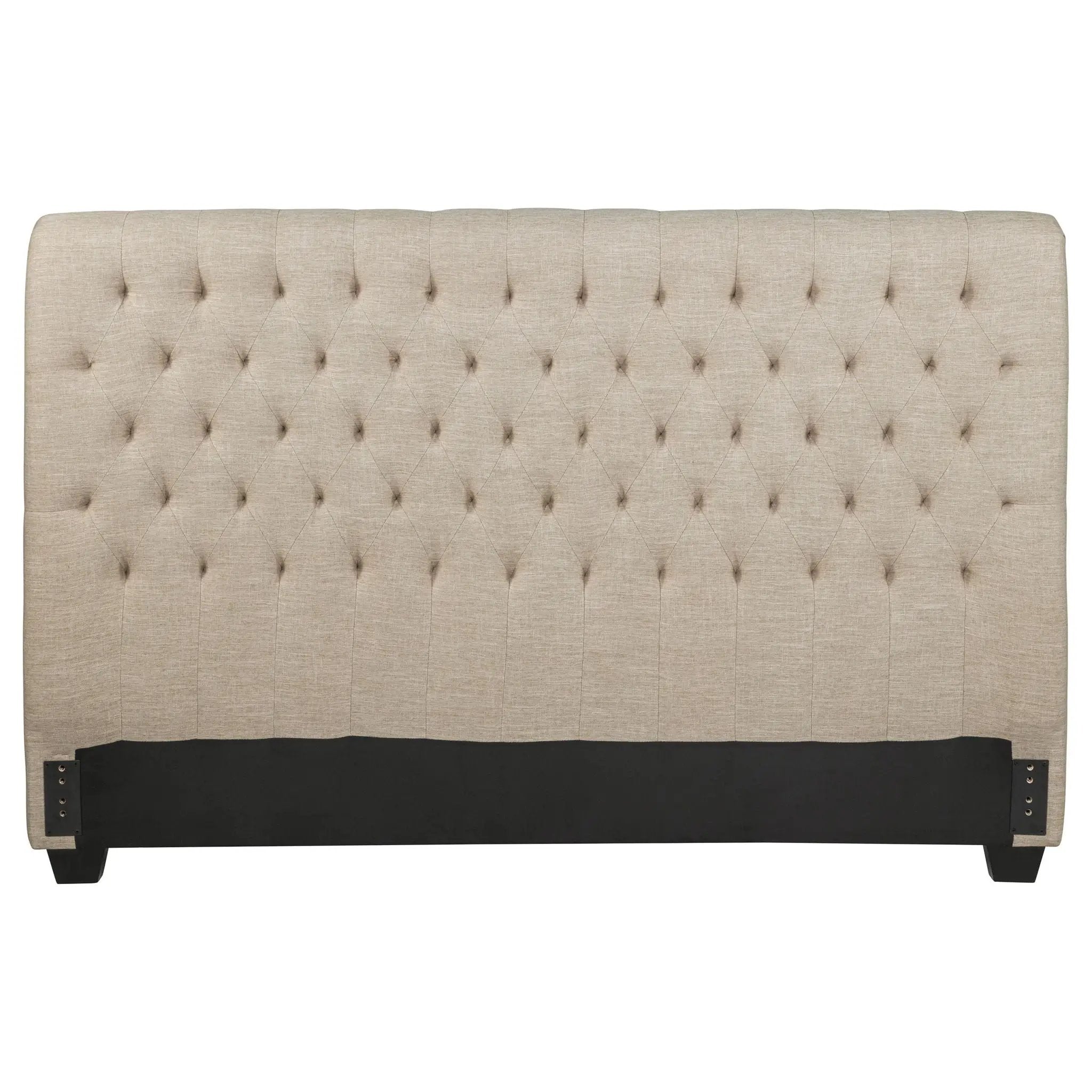 Chloe Upholstered Eastern King Panel Headboard Oatmeal by Unique Piece Furniture