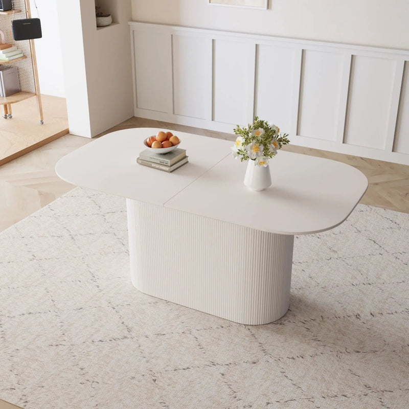 Modern Dining Table With Vertical Striped Legs by HouseOfZazla