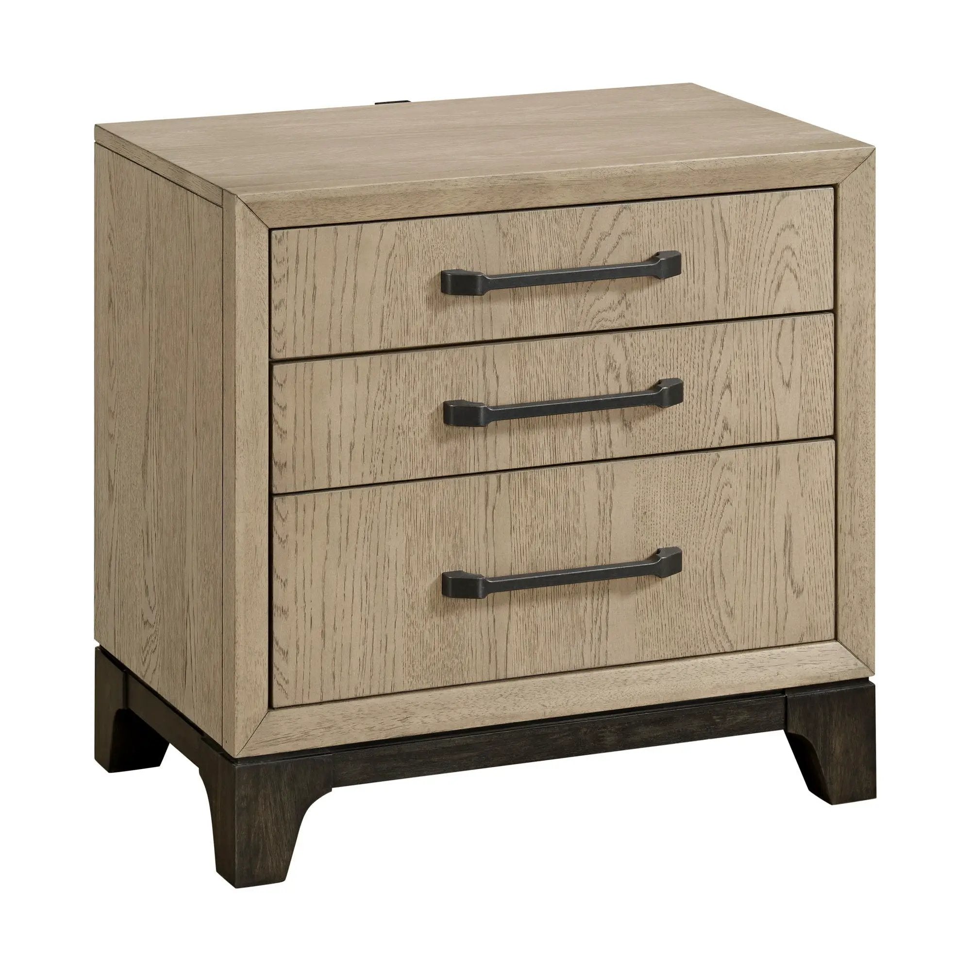 3 Drawer Nightstand With USB Charging Port - Brown by HouseOfZazla