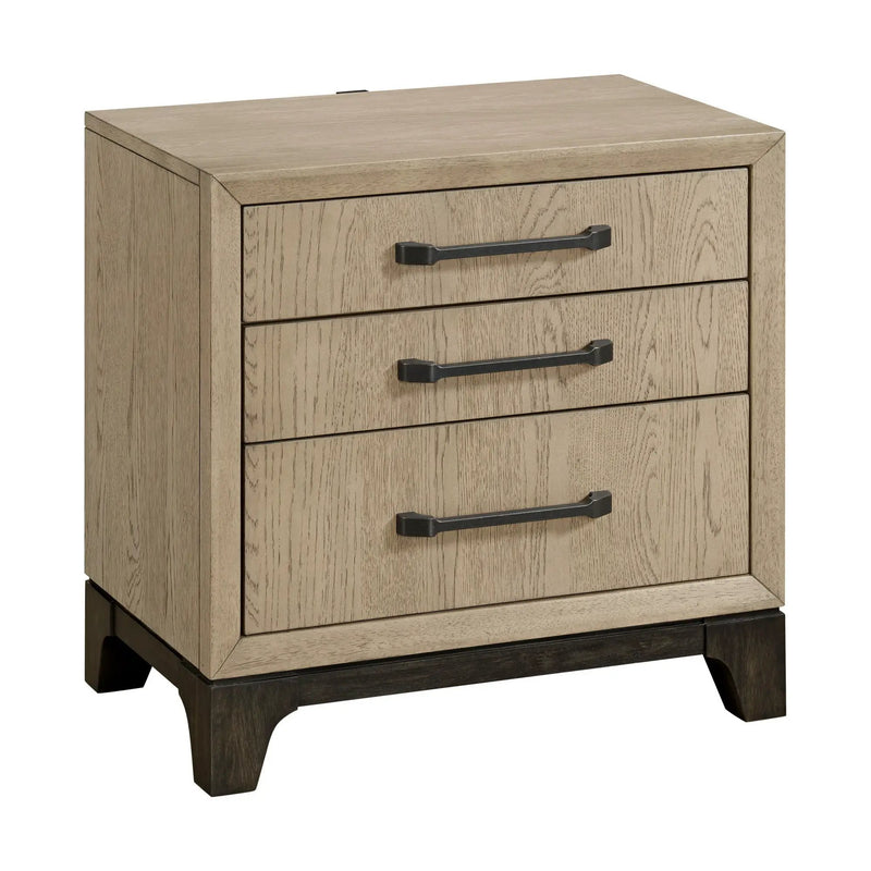 3 Drawer Nightstand With USB Charging Port - Brown by HouseOfZazla