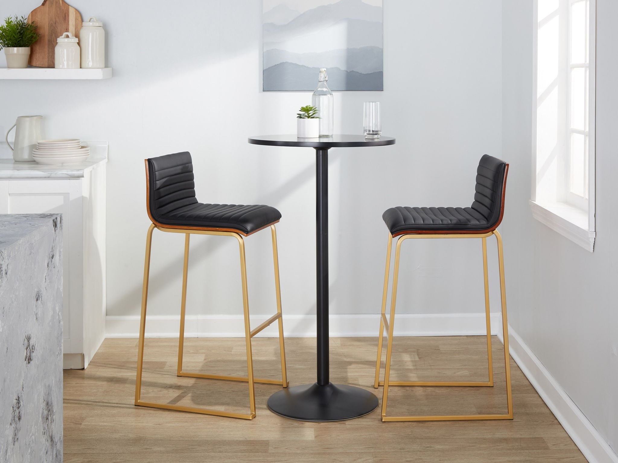 Mason Mara - Contemporary Versatile Desig Fixed Height Barstool (Set of 2) by Unique Piece Furniture