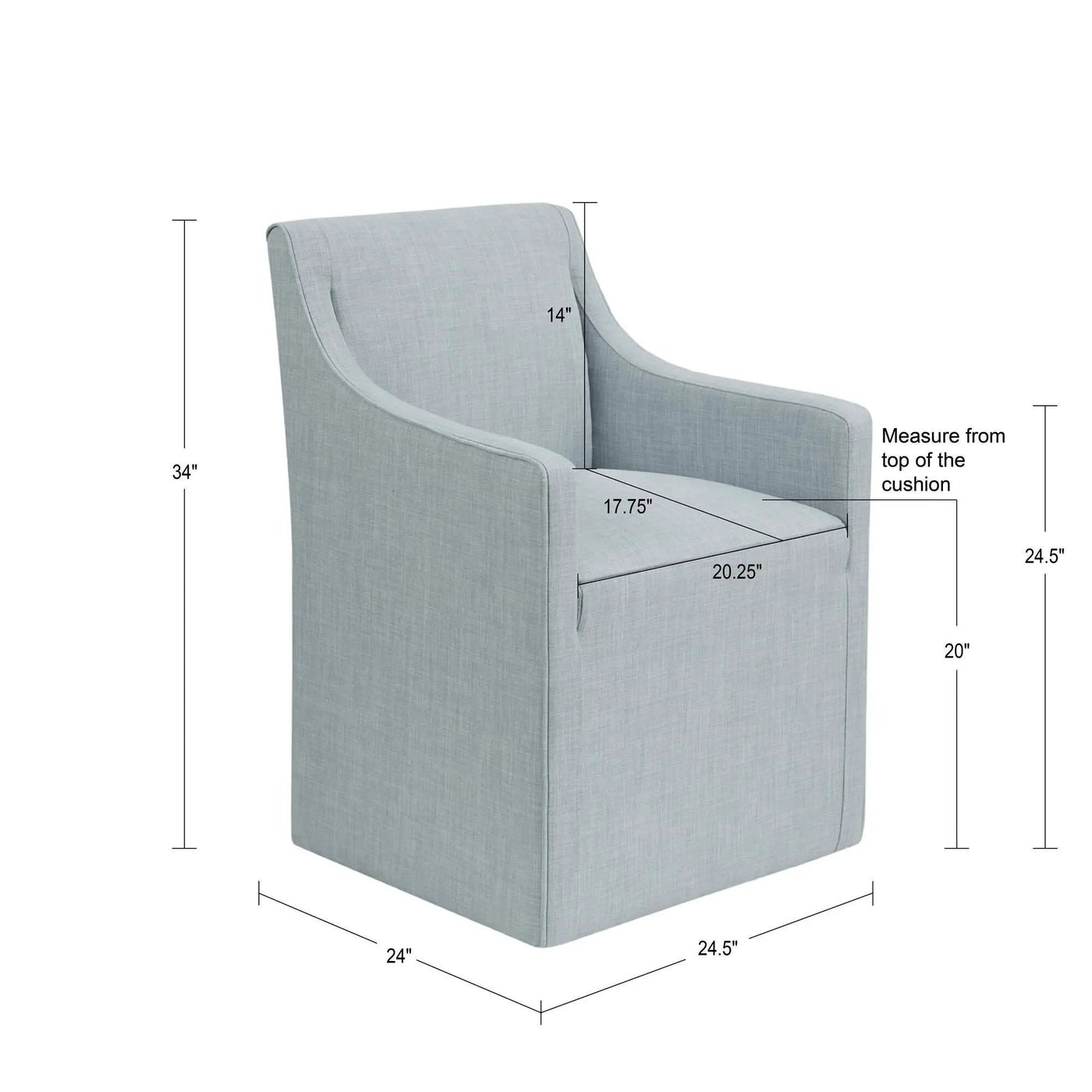 Traditional Skirted Dining Arm Chair by HouseOfZazla