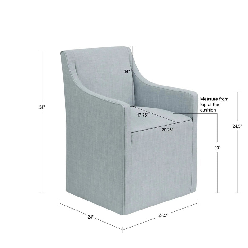 Traditional Skirted Dining Arm Chair by HouseOfZazla