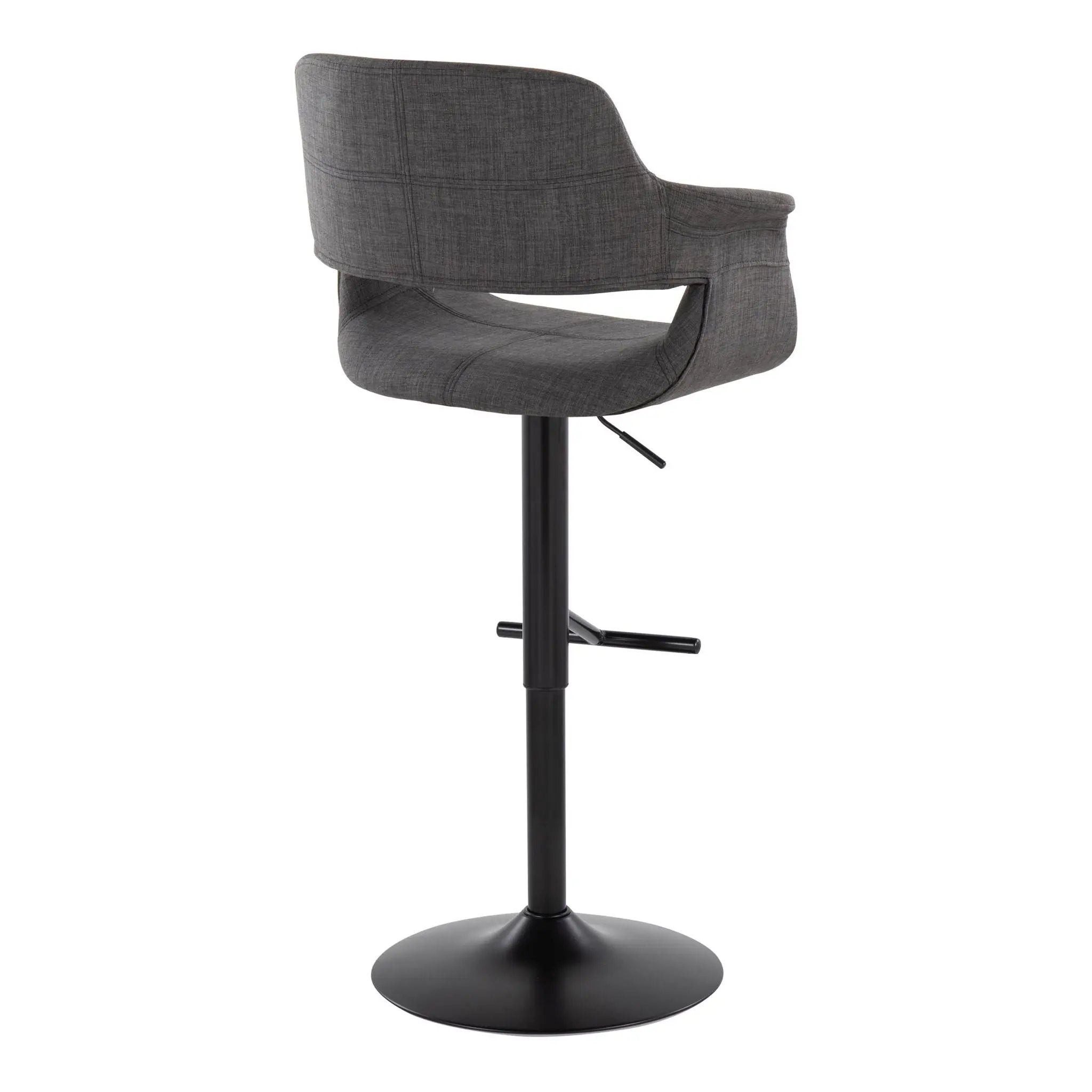 Vintage Flair - Mid Century Modern Adjustable Barstool With Straight T Footrest (Set of 2) by Unique Piece Furniture