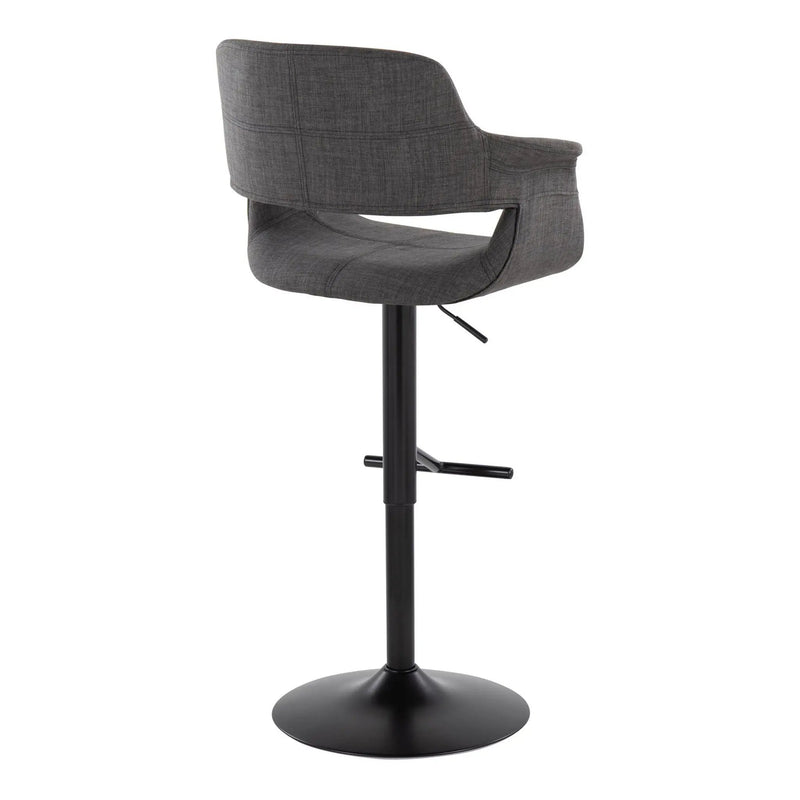 Vintage Flair - Mid Century Modern Adjustable Barstool With Straight T Footrest (Set of 2) by Unique Piece Furniture