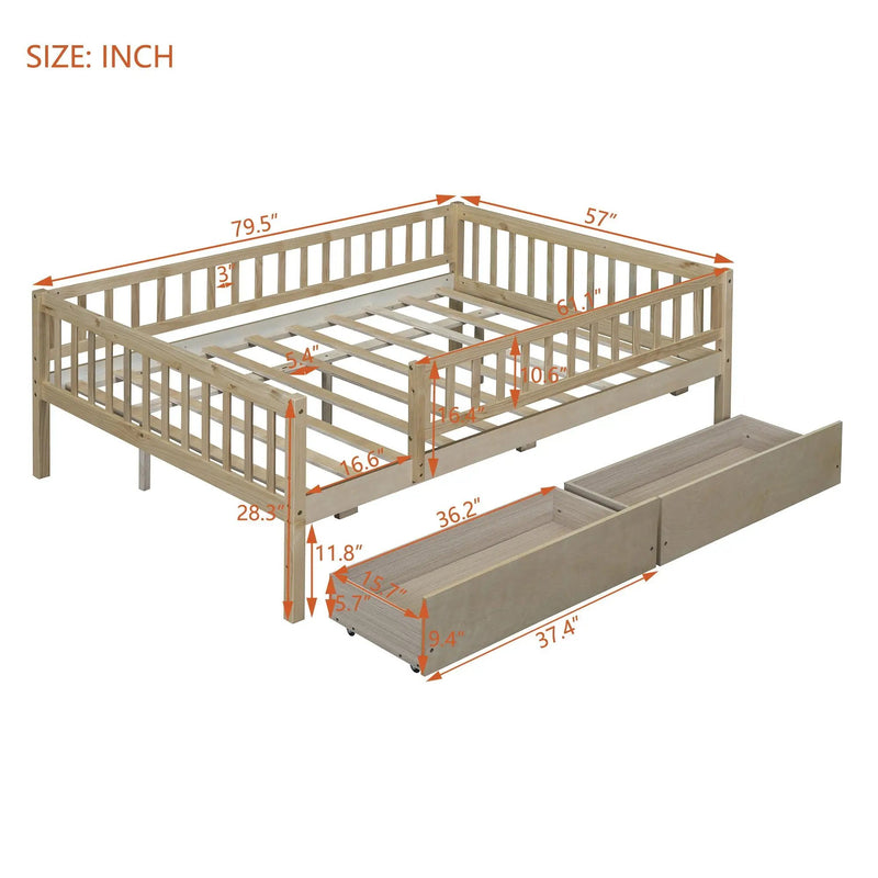 Multi Functional Wooden Daybed Bed by Unique Piece Furniture