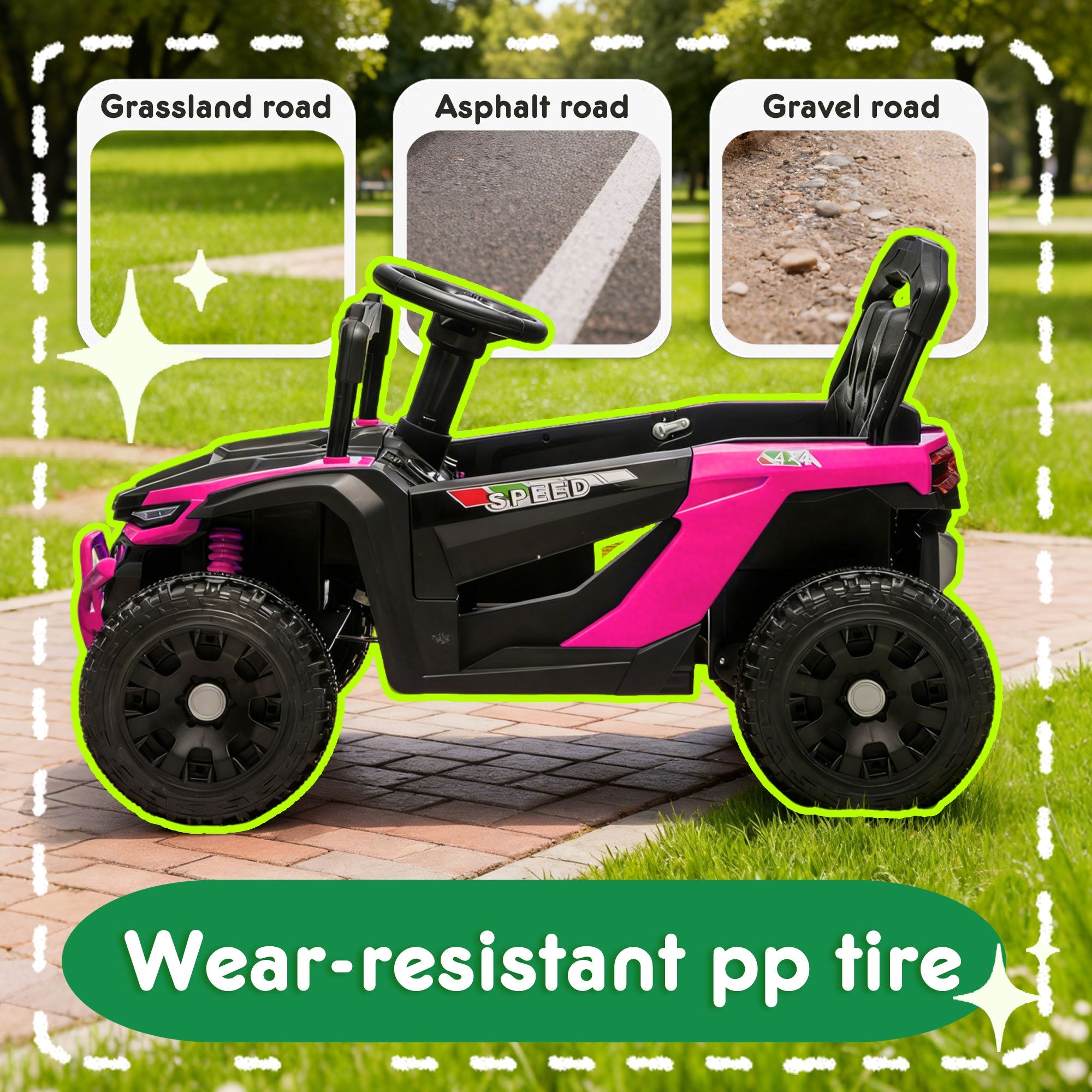 24V Kids Ride-On UTV with Remote Control and Music by HouseOfZazla