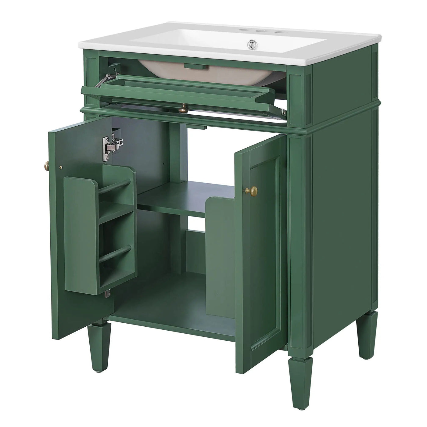 Bathroom Vanity With 2 Doors And Tip Out Drawer, Soft Closing Hinges by Unique Piece Furniture