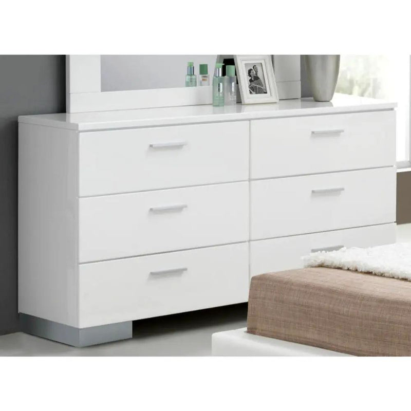 Lorimar - Dresser - White & Chrome Leg by Unique Piece Furniture