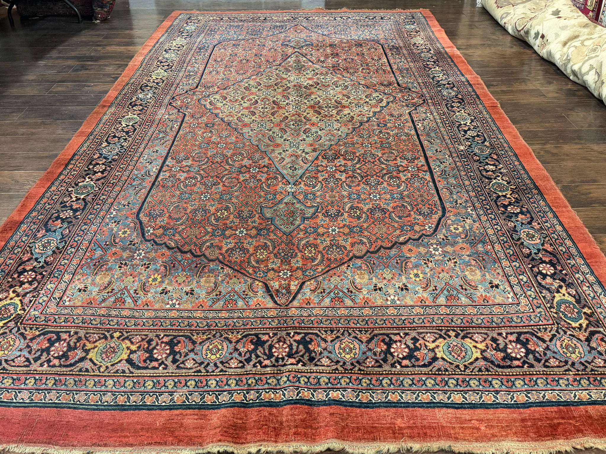 Antique Persian Bijar Rug 7x15 by Jewel Rugs