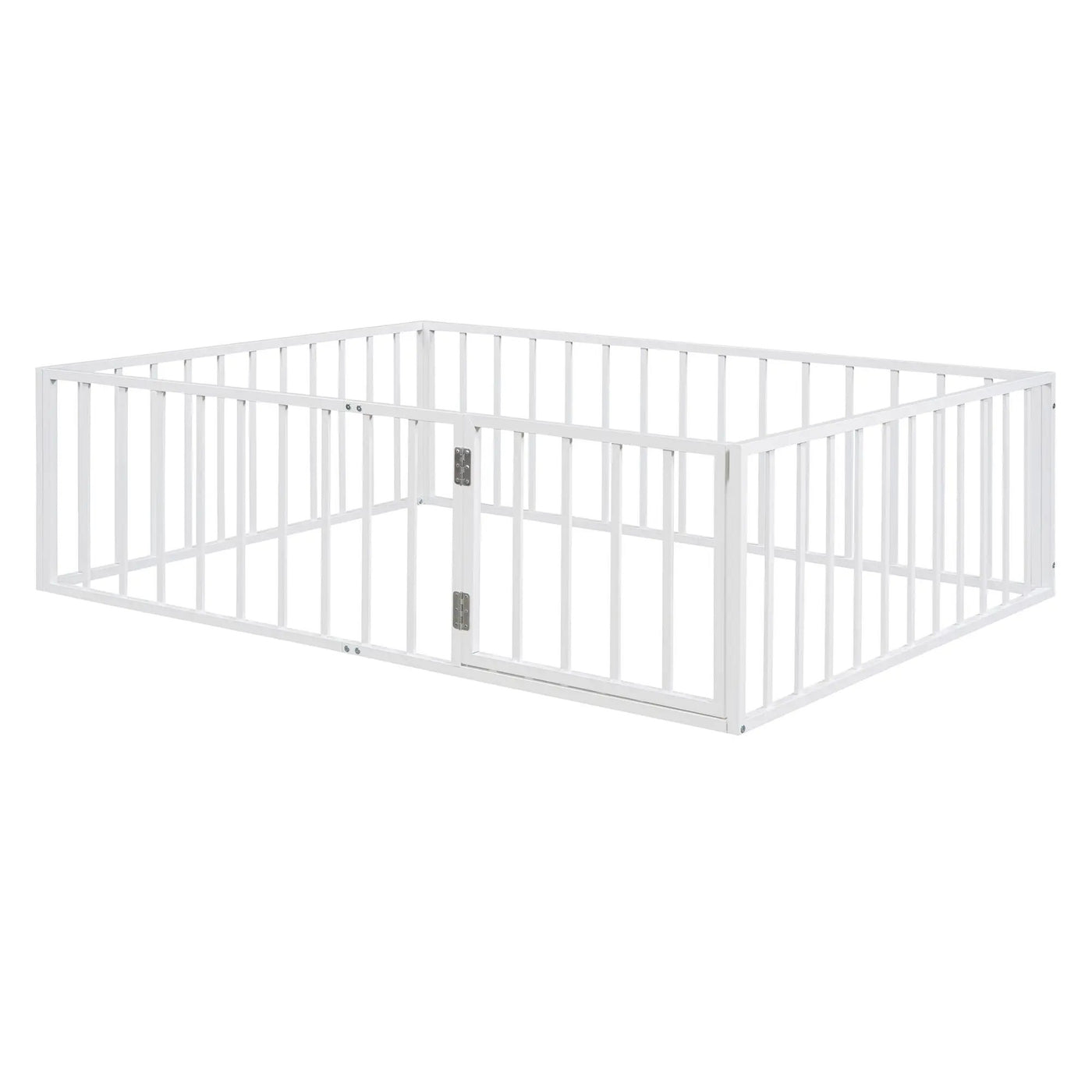 Metal Floor Bed Frame With Fence And Door by Unique Piece Furniture