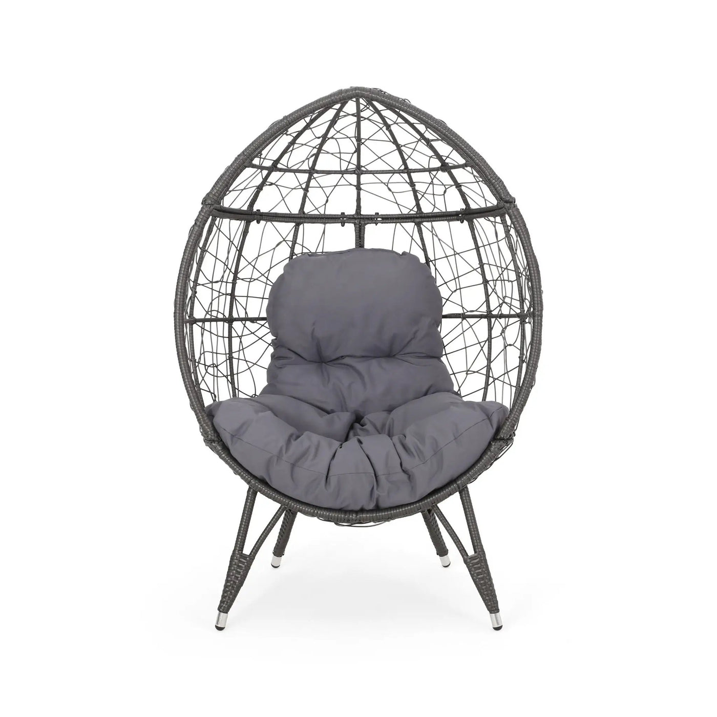 Cosmos - Round Hammered Iron Teardrop Chair by HouseOfZazla