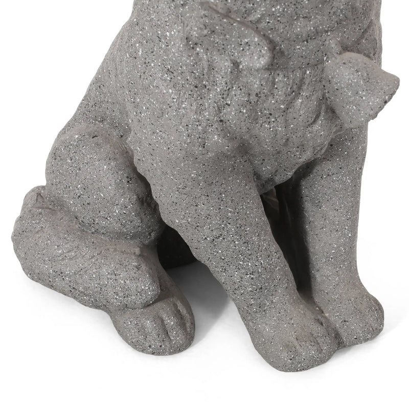 MGO Dog Statue, Outdoor Stone Gray by HouseOfZazla