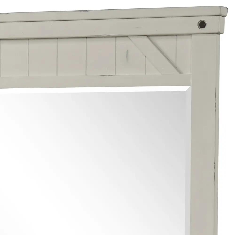 Industrial Farmhouse Mirror - White by HouseOfZazla