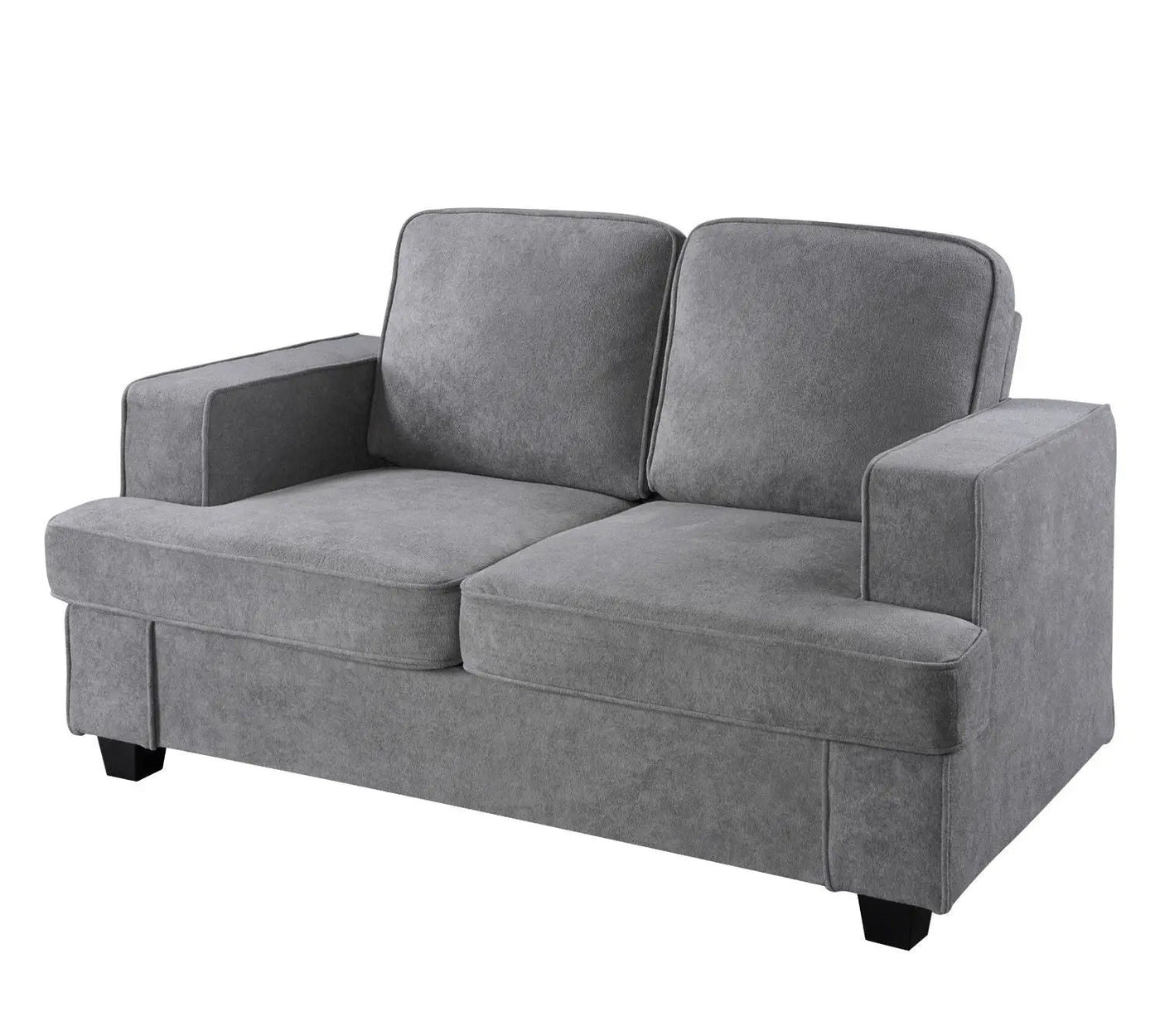 Modern Loveseat, Comfortable 2 Seater Couch With Deep Seating, Loose Back Cushions, Wide Arms by Unique Piece Furniture