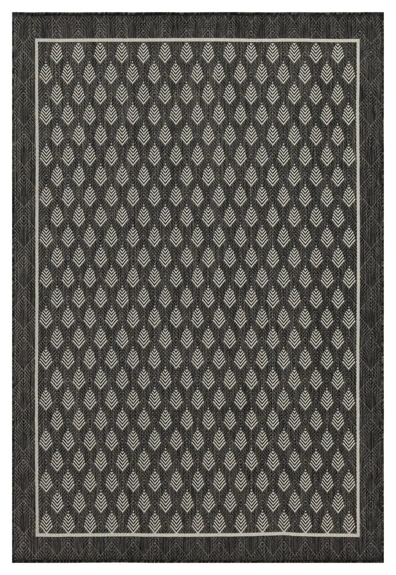 Sunshine - 5'3" X 7'3" Indoor, Outdoor Polypropylene Area Rug - Anthracite by Unique Piece Furniture