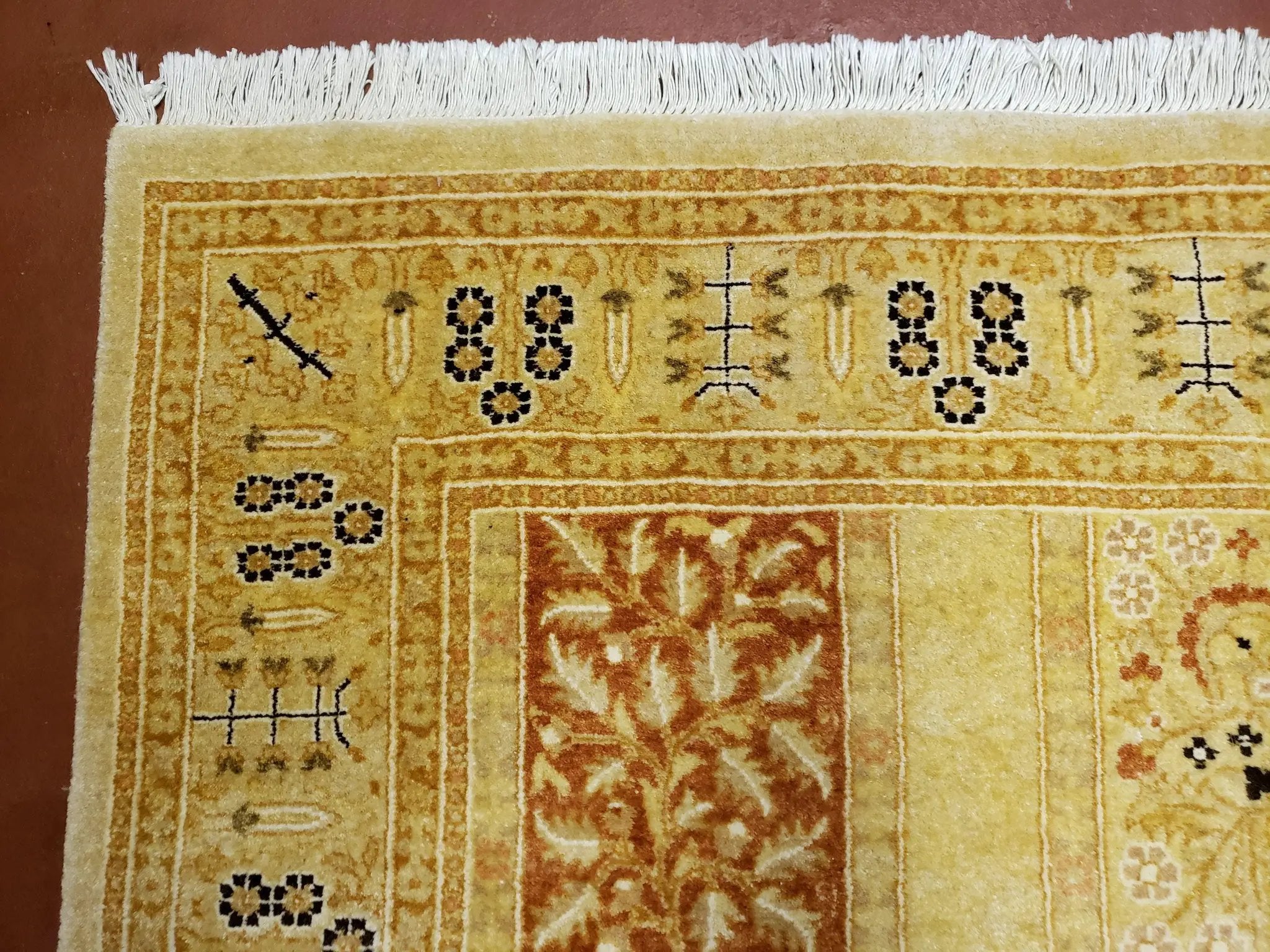 3' 2" x 12 ' 6" Pak Persian Safavieh Runner Haji Jalil Fine Runner Rug 3ft Runner 12ft Runner 13ft Runner Panel Design Runner Hand-Knotted by Jewel Rugs