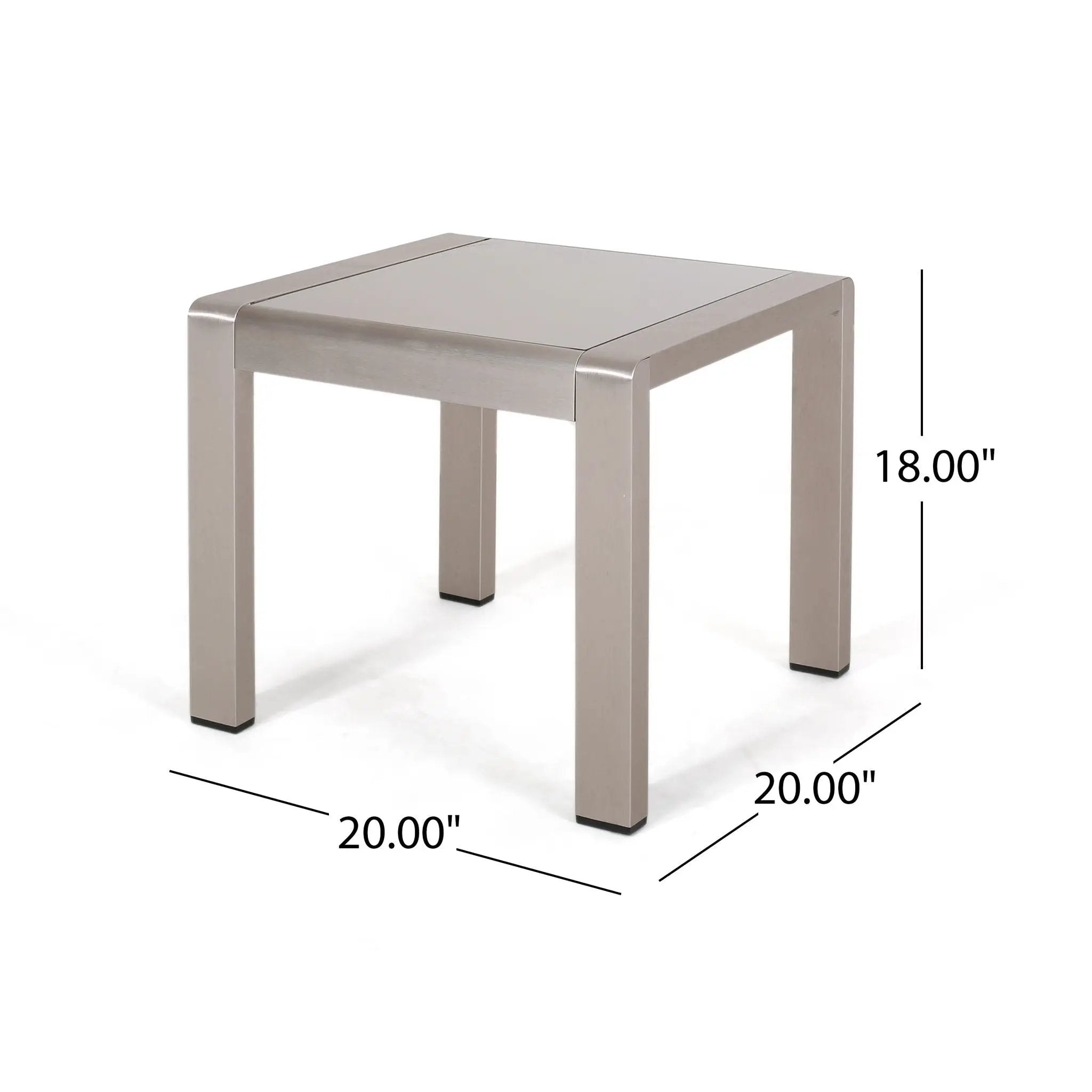 Cape Coral Contemporary Side Table With Frosted Glass Top by HouseOfZazla