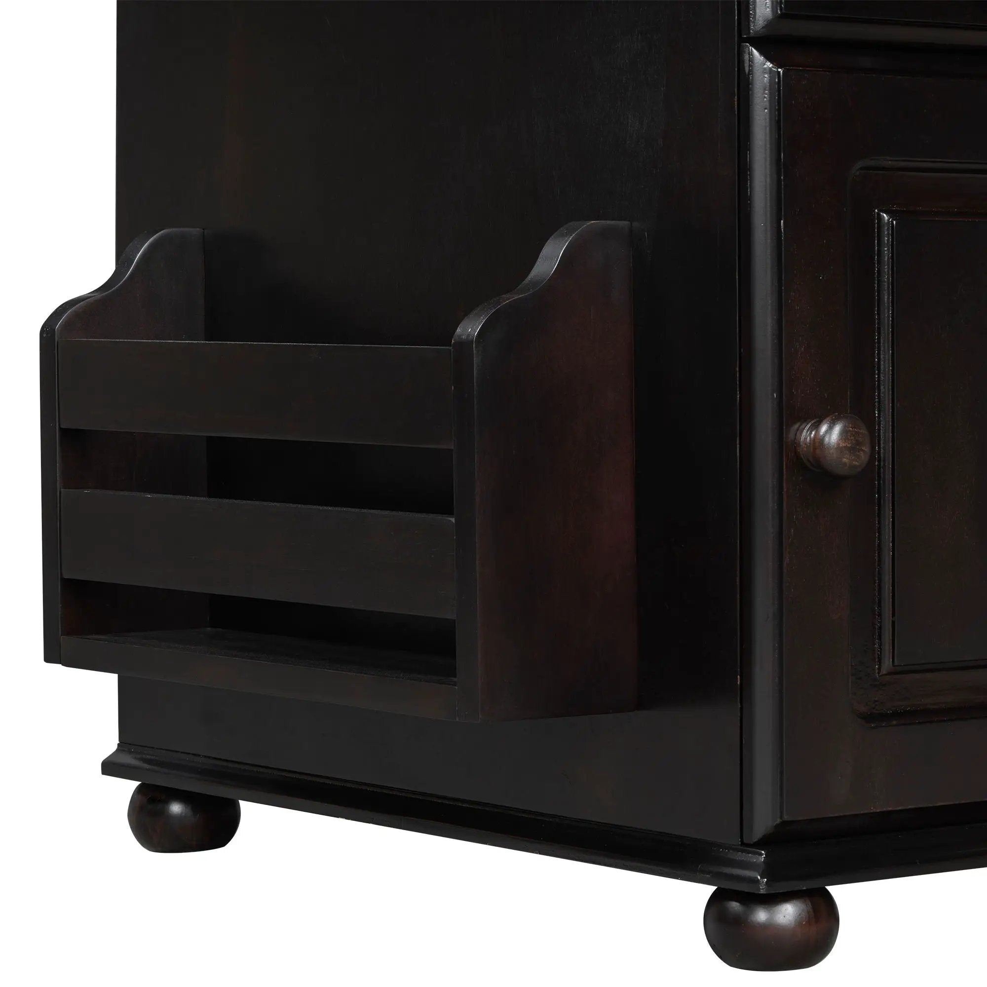 Vintage Flip Top Side Table With USB Ports by HouseOfZazla