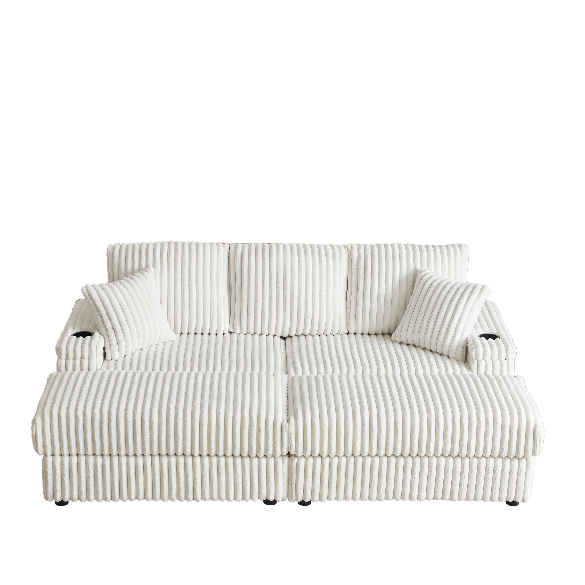 3 Seater Sofa With 2 Ottomans For Living Room by HouseOfZazla