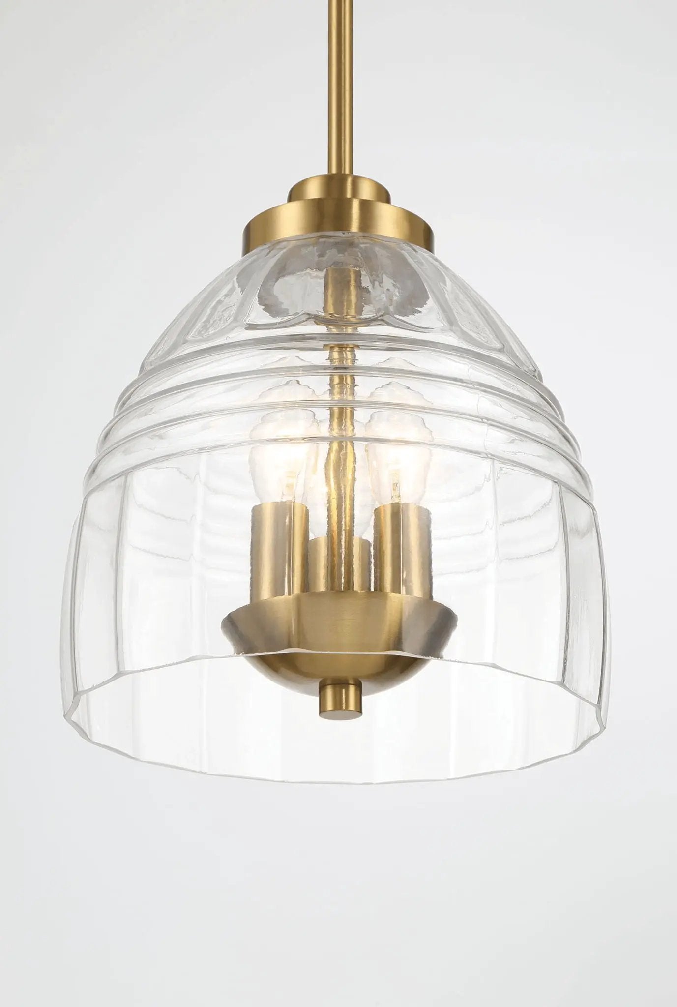 Ember - 3 Candle Lights Chain Pendant - Clear / Gold by Unique Piece Furniture