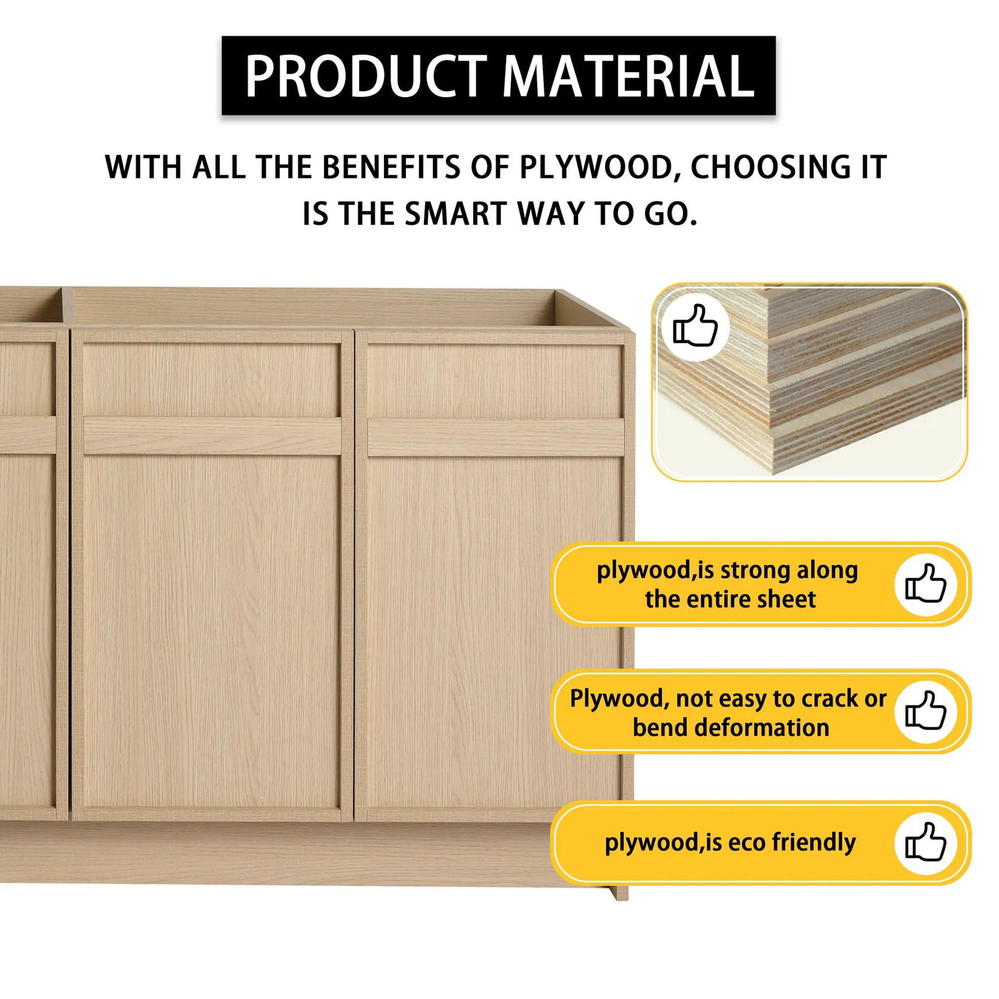 Modern Freestanding Bathroom Vanity & Soft Close Cabinet Doors by Unique Piece Furniture