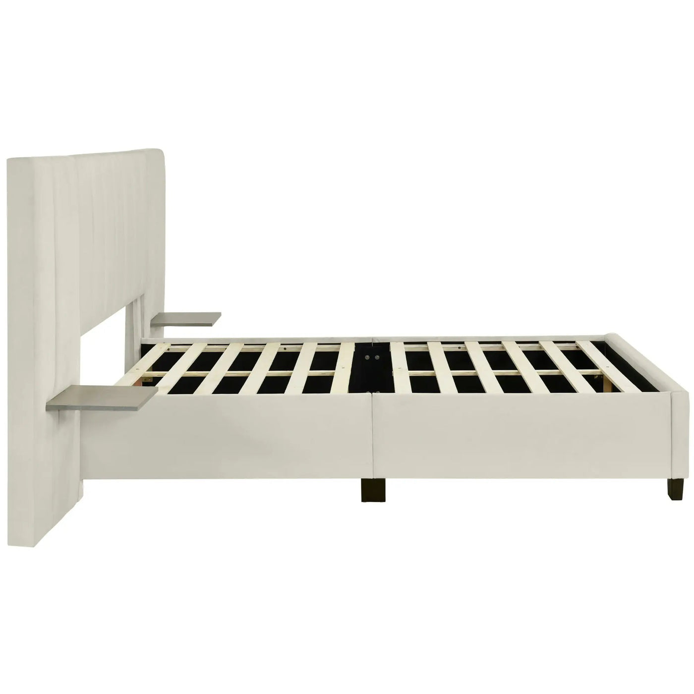 Upholstered Platform Bed With Big Headboard by Unique Piece Furniture