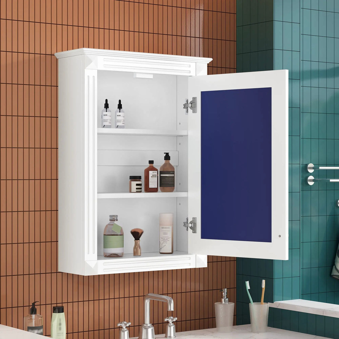 Wall Mounted Bathroom Storage Medicine Cabinet For Over Toilet With Mirror by Unique Piece Furniture