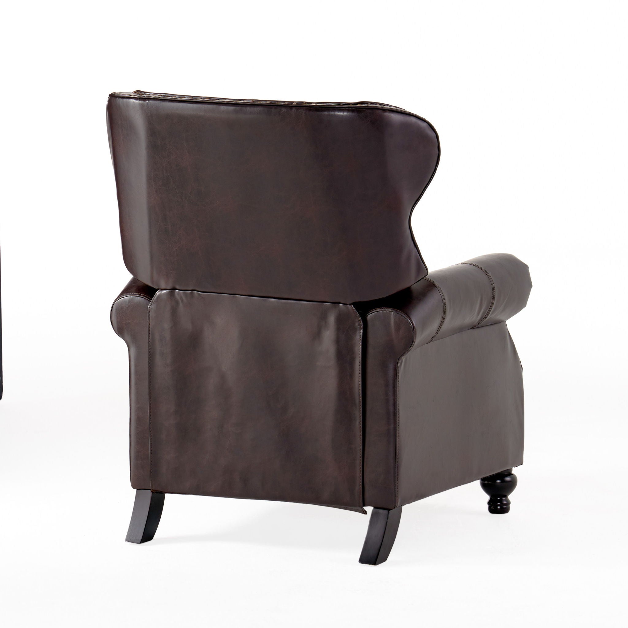 Contemporary Style Push Back Recliner with Button Tufted Stitching and Nailhead Trim by HouseOfZazla