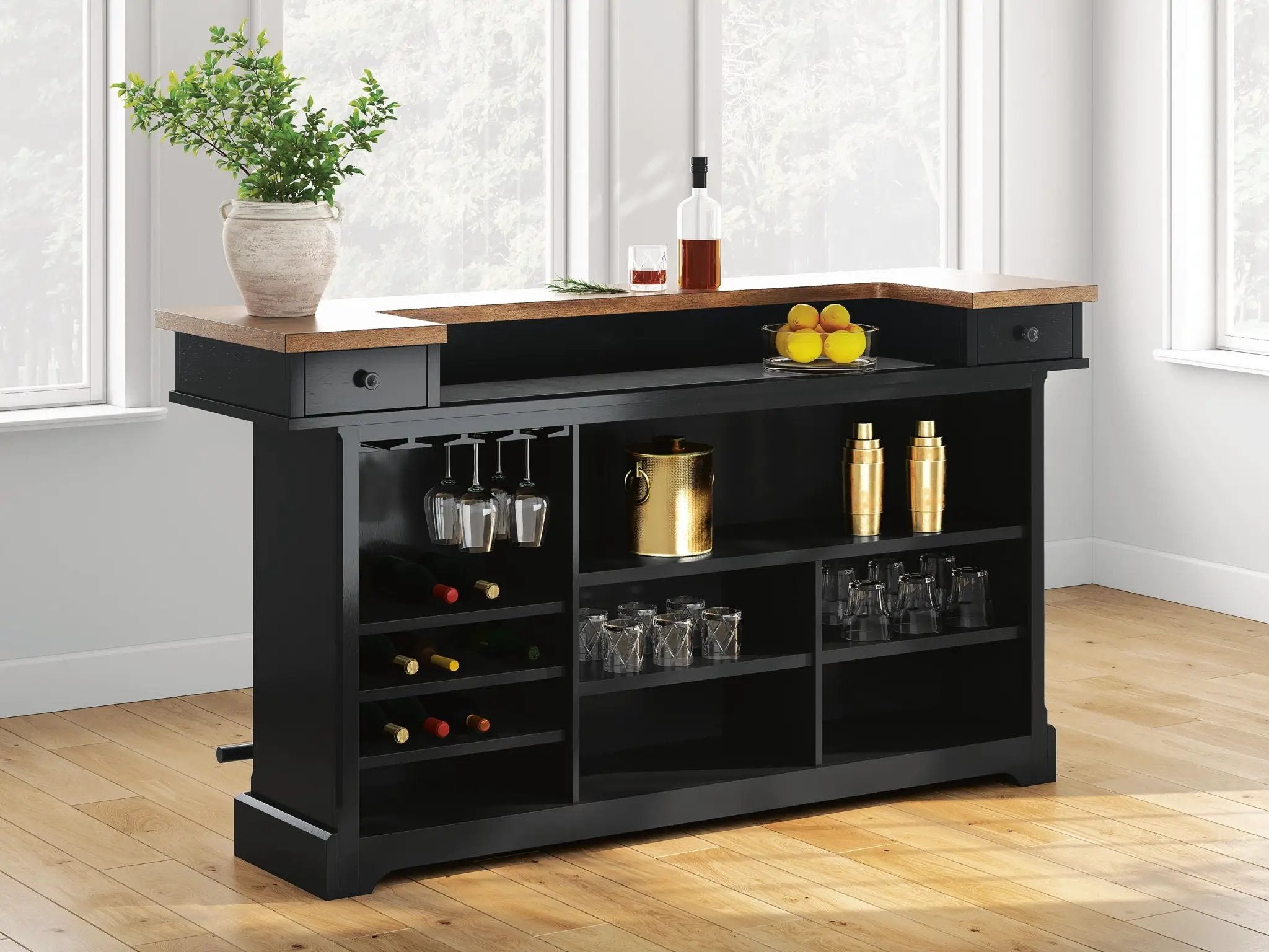 Wildenauer - Bar - Brown / Black by Unique Piece Furniture