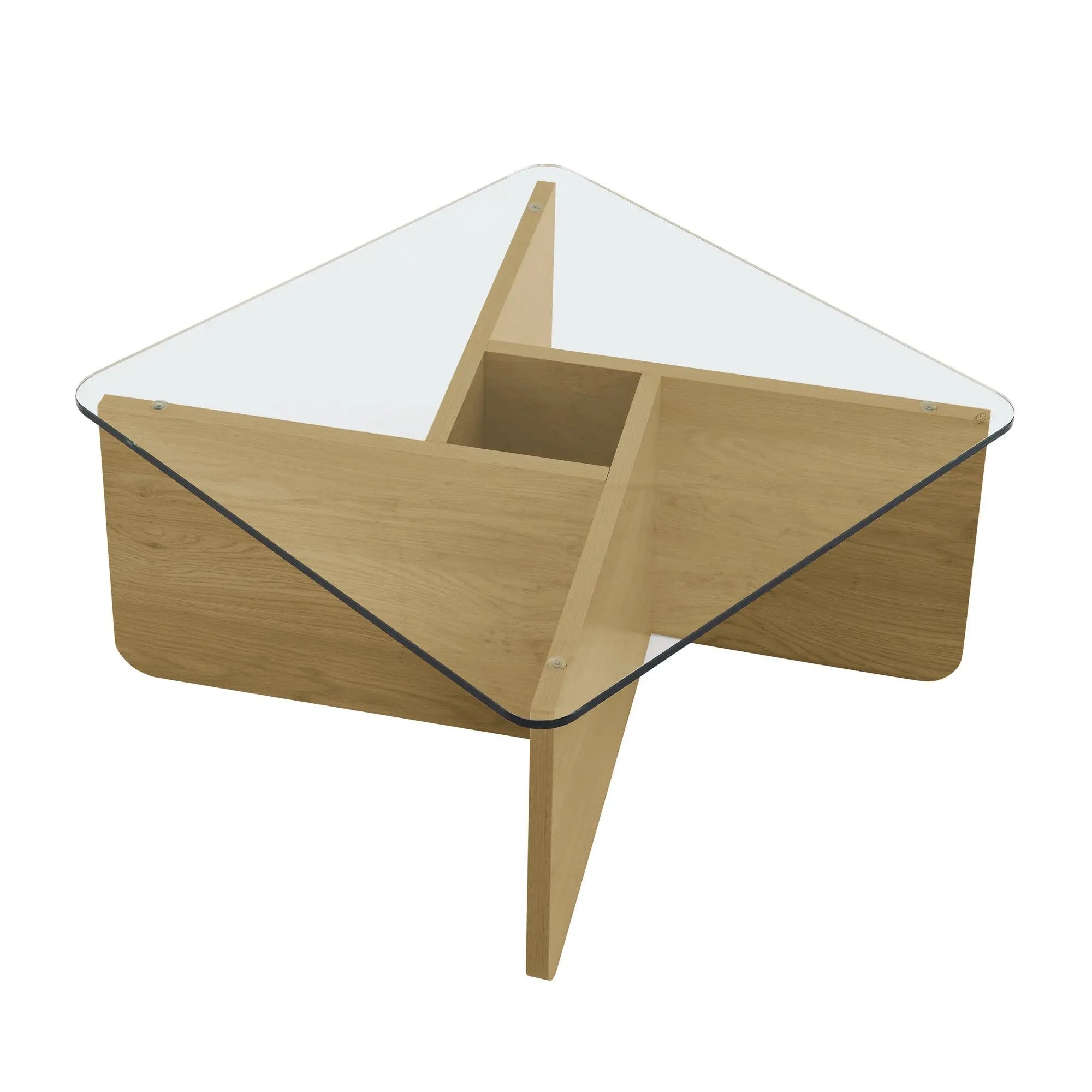 Mid-Century Modern 31.5 Inch Glass Coffee Table by HouseOfZazla