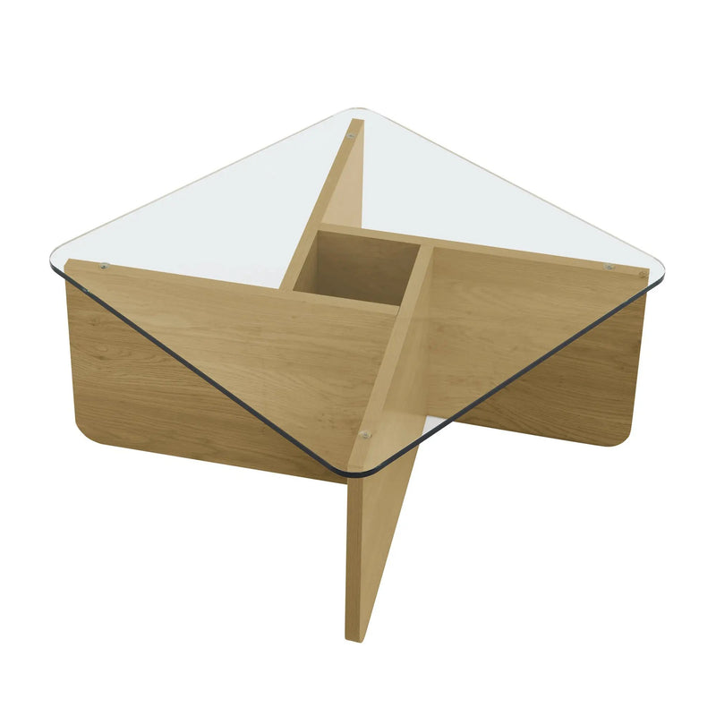 Mid-Century Modern 31.5 Inch Glass Coffee Table by HouseOfZazla