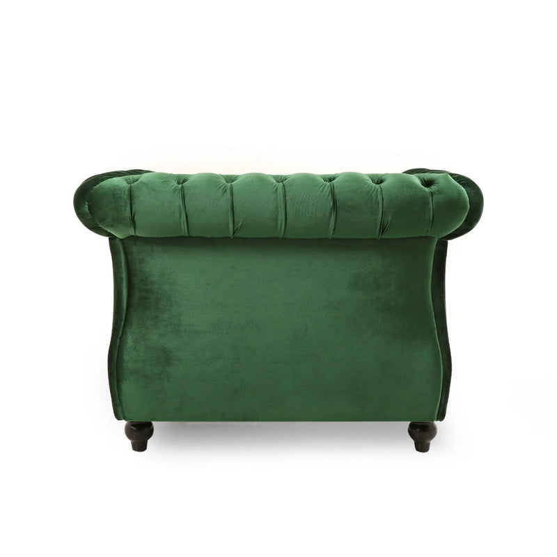 Nexuson Upholstered Chesterfield Chair With Deep Tufted And Nailhead Trim by HouseOfZazla