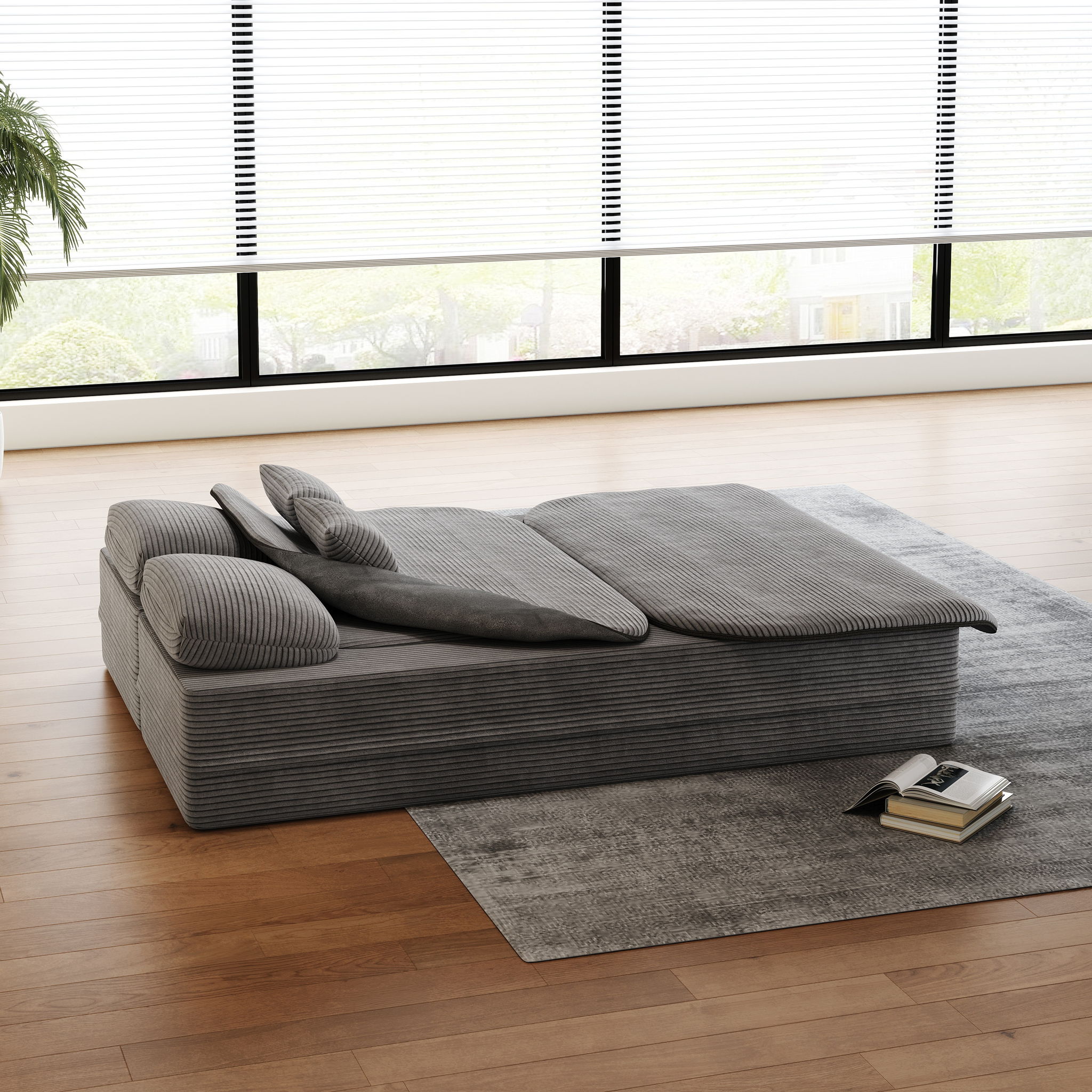 2 In 1 Foldable Sofa Bed With Multi Functional Blanket by HouseOfZazla