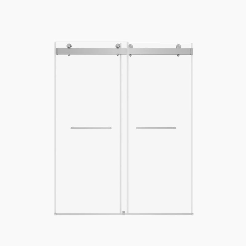Frameless Sliding Glass Shower Doors 56-60" Width x 76" Height by HouseOfZazla