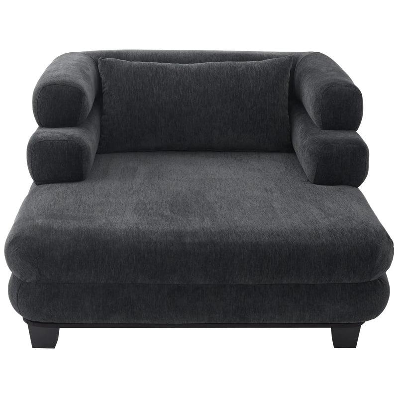 Oversized Chaise Lounge Sofa Bed with Deep Seat and Layered Armrests by HouseOfZazla