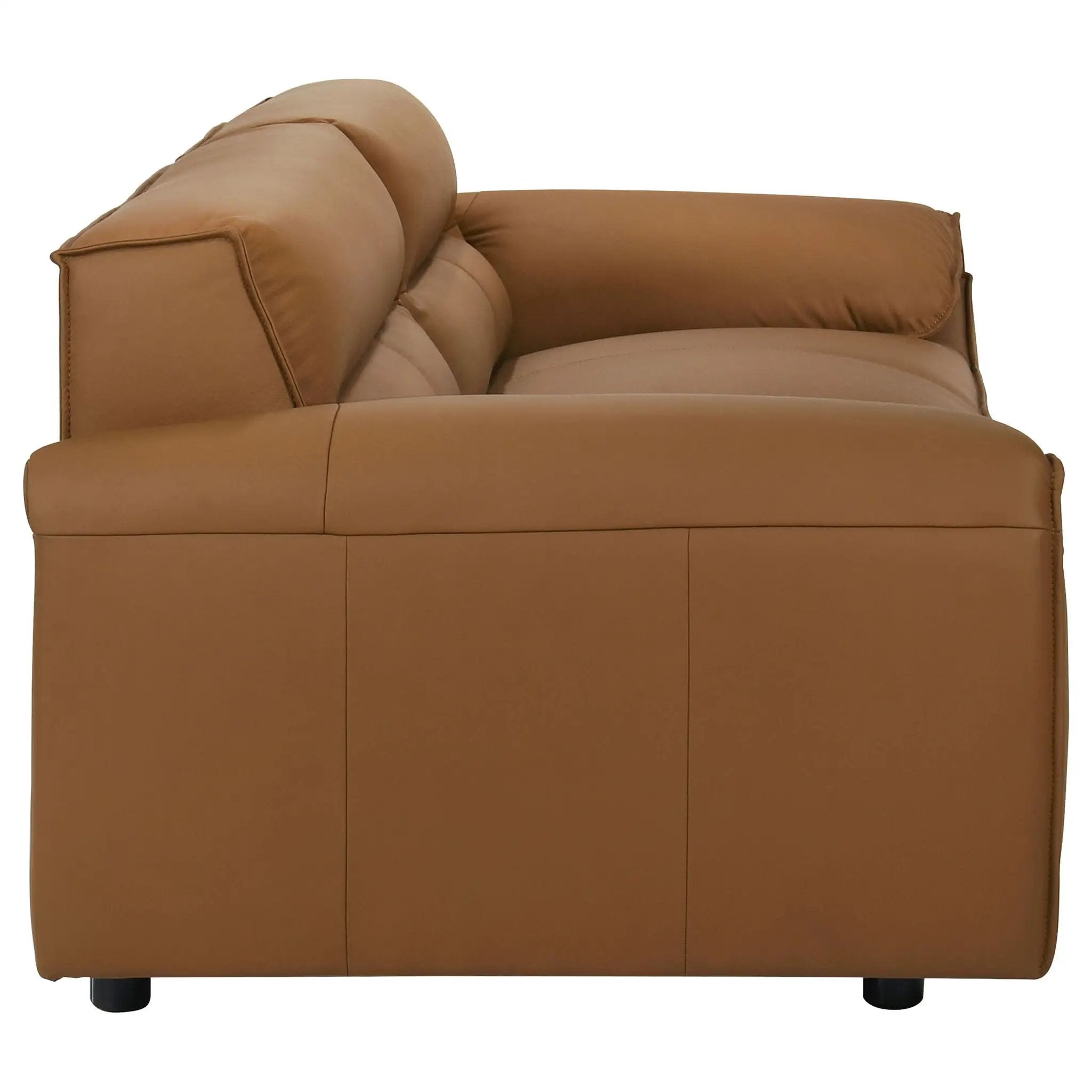 Buxton 2-piece Leather Upholstered Sofa Set Orange by Unique Piece Furniture