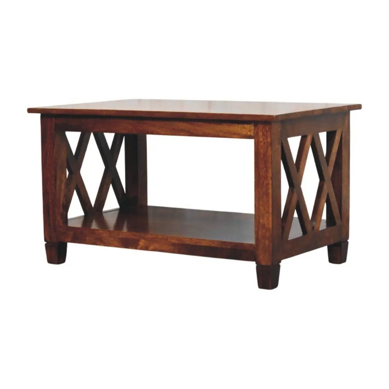 Belmont - X Frame Coffee Table - Brown by HouseOfZazla