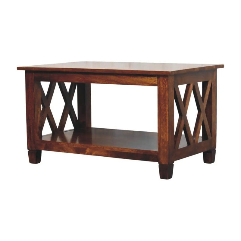 Belmont - X Frame Coffee Table - Brown by HouseOfZazla