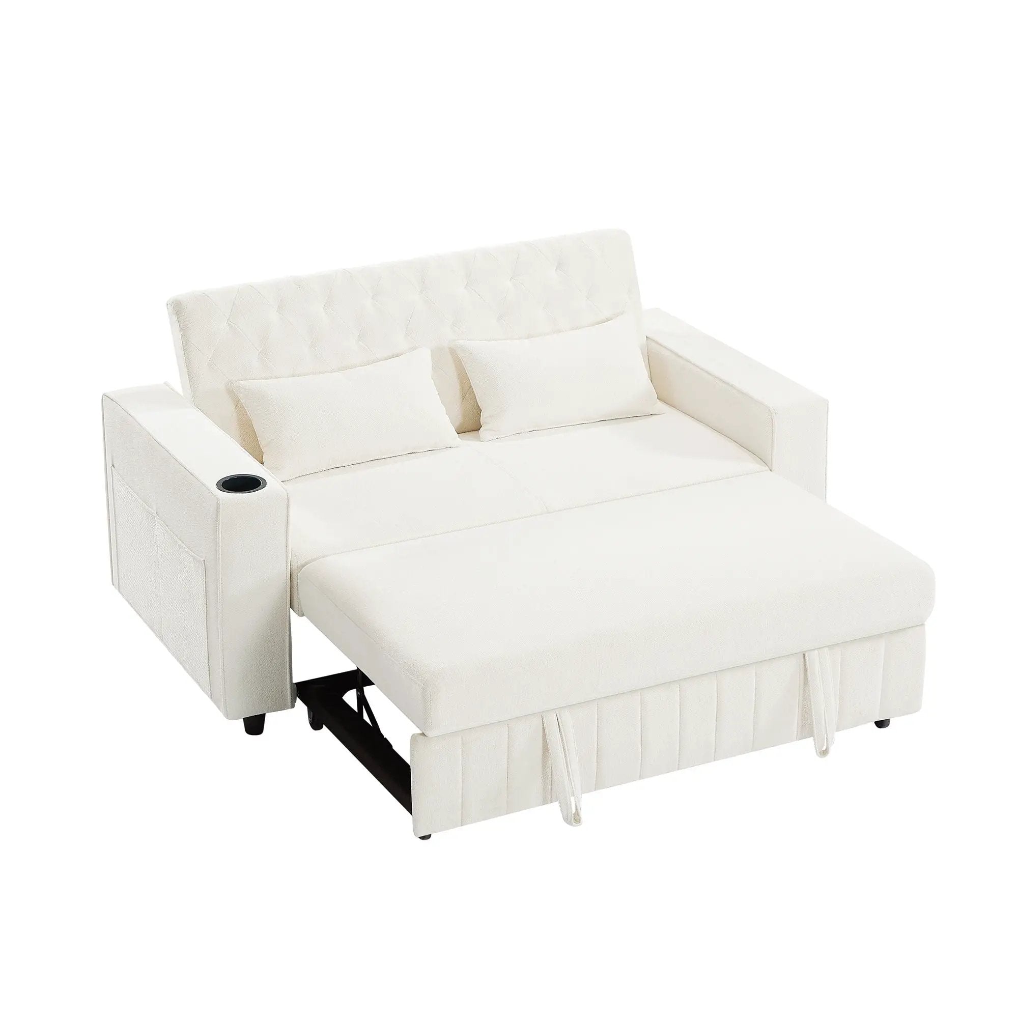 Pull-Out Sofa Bed Convertible Couch With Adjustable Backrest For Living Room by HouseOfZazla